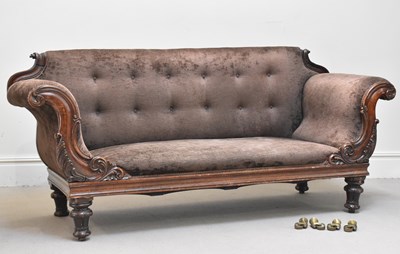 Lot 1181 - A William IV/early Victorian mahogany framed...