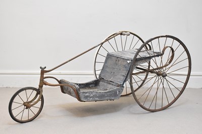 Lot 1428 - A Victorian style card/bath chair, 180cm.