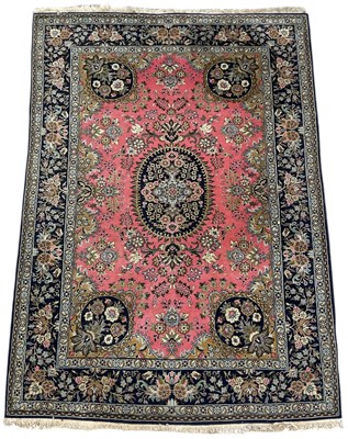 Lot 154 - A good Iranian hand woven silk and wool pile...