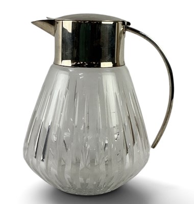 Lot 1078 - A stylish mid century silver plate mounted cut...