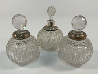 Lot 577 - A collection of three hallmarked silver rimmed...