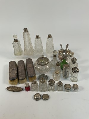 Lot 551 - A collection of fourteen cut glass hallmarked...