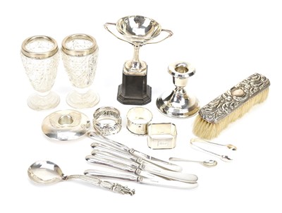 Lot 223 - A collection of hallmarked silver including a...