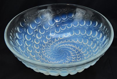 Lot 270 - RENÉ LALIQUE; an opalescent glass bowl,...