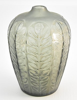 Lot 275 - RENÉ LALIQUE; an etched glass vase, 'Tournai',...