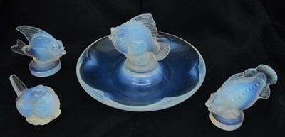 Lot 276 - SABINO; an opalescent glass pin dish of...