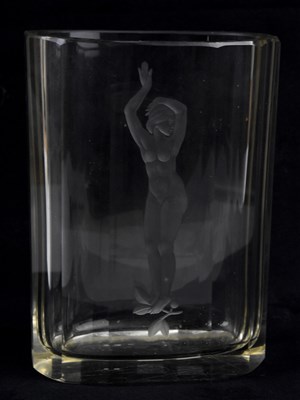 Lot 283 - ATTRIBUTED TO ORREFORS; an unusual oval shaped...