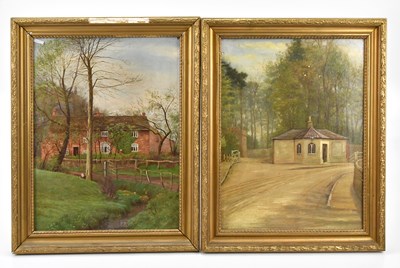 Lot 1685 - A pair of 19th century oils on canvas, 'Toll...