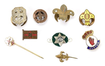 Lot 309 - A collection of eight Scout badges, one...