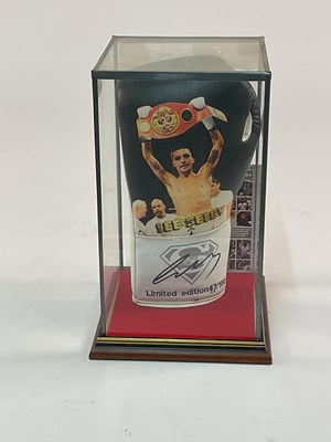 Lot 119 - A limited edition boxing glove signed by Lee...