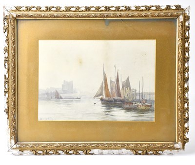 Lot 2297 - ALBERT STRANGE; watercolour, harbour scene,...