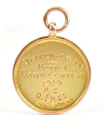 Lot 2095 - A 9ct yellow gold medal, inscribed...