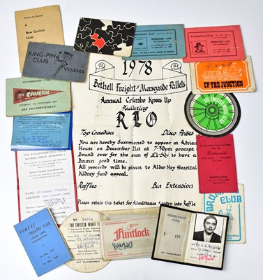 Lot 311 - A collection of 1960s and 70s club memberships,...