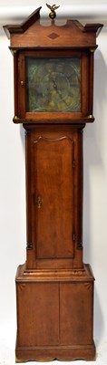 Lot 81 - A Georgian oak cased provincial eight-day...