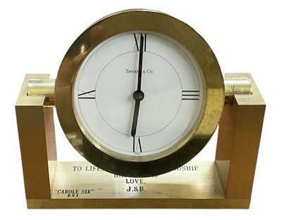 Lot 210 - TIFFANY & CO; a gilt metal cased revolving...