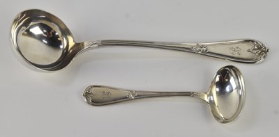 Lot 1116 - An early 20th century 800 grade silver ladle,...