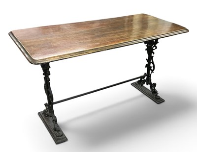 Lot 112 - A Victorian rectangular mahogany topped...