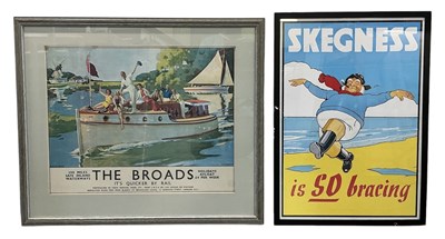 Lot 351 - Two framed reproduction travel posters,...