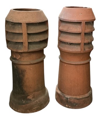 Lot 224 - An associated pair of Victorian terracotta...