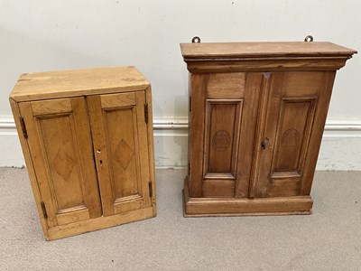 Lot 323 - H DE CABANAS; a small two door cigar cabinet,...