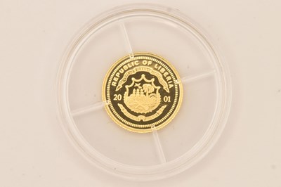 Lot 1739 - An encapsulated gold proof 2001 Republic of...