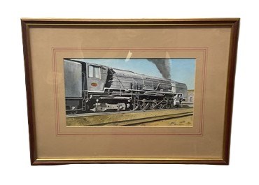Lot 414 - DAVID HARRIS; gouache on board, a grey...