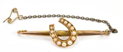 Lot 683 - An early 20th century 9ct gold seed pearl set...