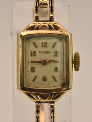 Lot 1799 - ROTARY; a vintage lady's 9ct yellow gold cased...