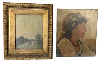 Lot 328 - A 19th century oil on board, rural scene...