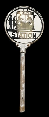 Lot 381 - A vintage American public service enamelled...