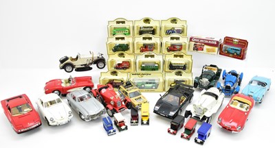 Lot 198 - A quantity of vintage diecast model cars, some...