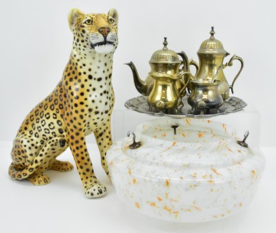 Lot 225 - A four-piece silver-plated small tea set, with...