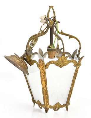Lot 2246 - An early 20th century gilt brass and frosted...