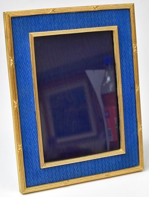 Lot 268 - KITNEY & CO; a gilt metal and blue guilloche...
