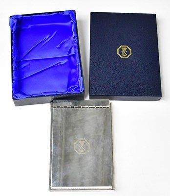 Lot 267 - A boxed mirror finish notelet holder,...