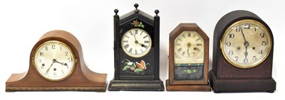 Lot 76 - Four mantel clocks, including an Edwardian...