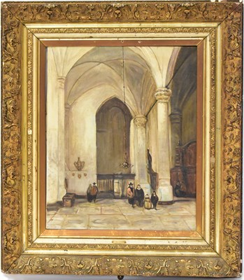 Lot 476 - JOHANNES BOSBOOM (1817-1891); oil on canvas,...