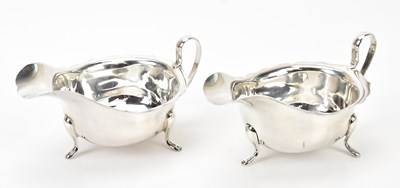 Lot 525 - VINER LTD; a George V hallmarked silver sauce...