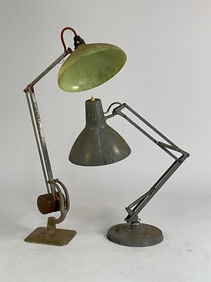 Lot 565 - LUXO OF NORWAY; an adjustable desk lamp,...