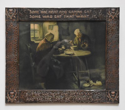 Lot 464 - A Scottish Arts and Crafts copper frame with...