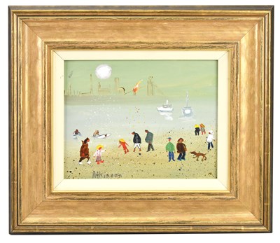Lot 194 - SUE ATKINSON; oil on board, ‘Redcar from...