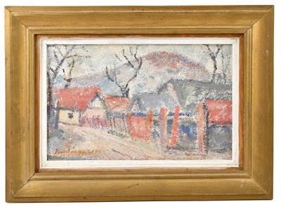 Lot 1716 - GYULA DUDAS (born 1929); oil on board, ‘Strada...