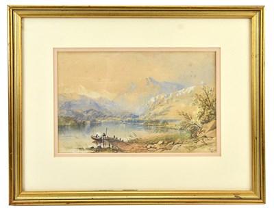 Lot 1744 - CORNELIUS PEARSON; watercolour, river scene,...