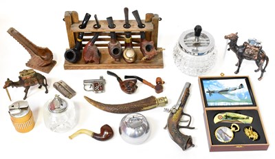 Lot 230 - A collection of smoking paraphernalia,...
