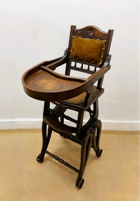 Lot 665 - A metamorphic child's high chair, height 98cm