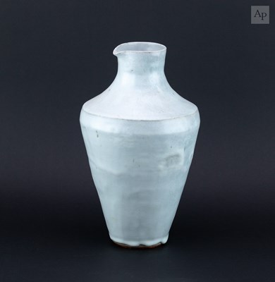 Lot 110 - CHLOE ROSETTA BELL; a tall stoneware pouring...