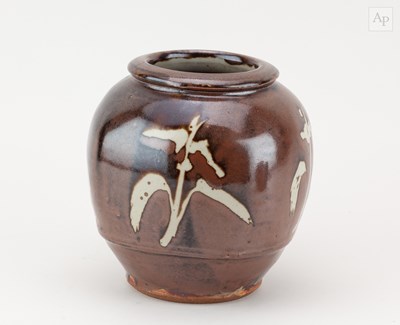 Lot 435 - MIKE DODD (born 1943); a stoneware jar covered...