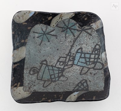 Lot 324 - JOHN MALTBY (1936-2020); a square stoneware...