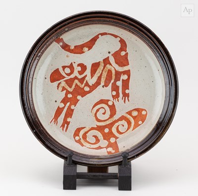 Lot 325 - JOHN MALTBY (1936-2020); a stoneware dish...