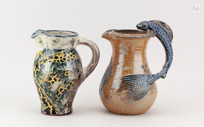 Lot 646 - TOFF MILWAY (born 1949); a salt glazed jug...